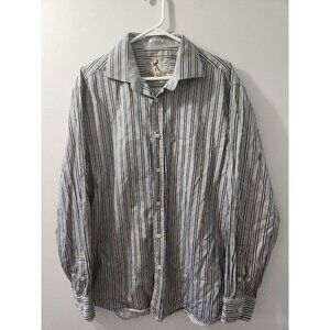 Bugatchi Men Shirt XL Long Sleeves Grey Pre-Owned